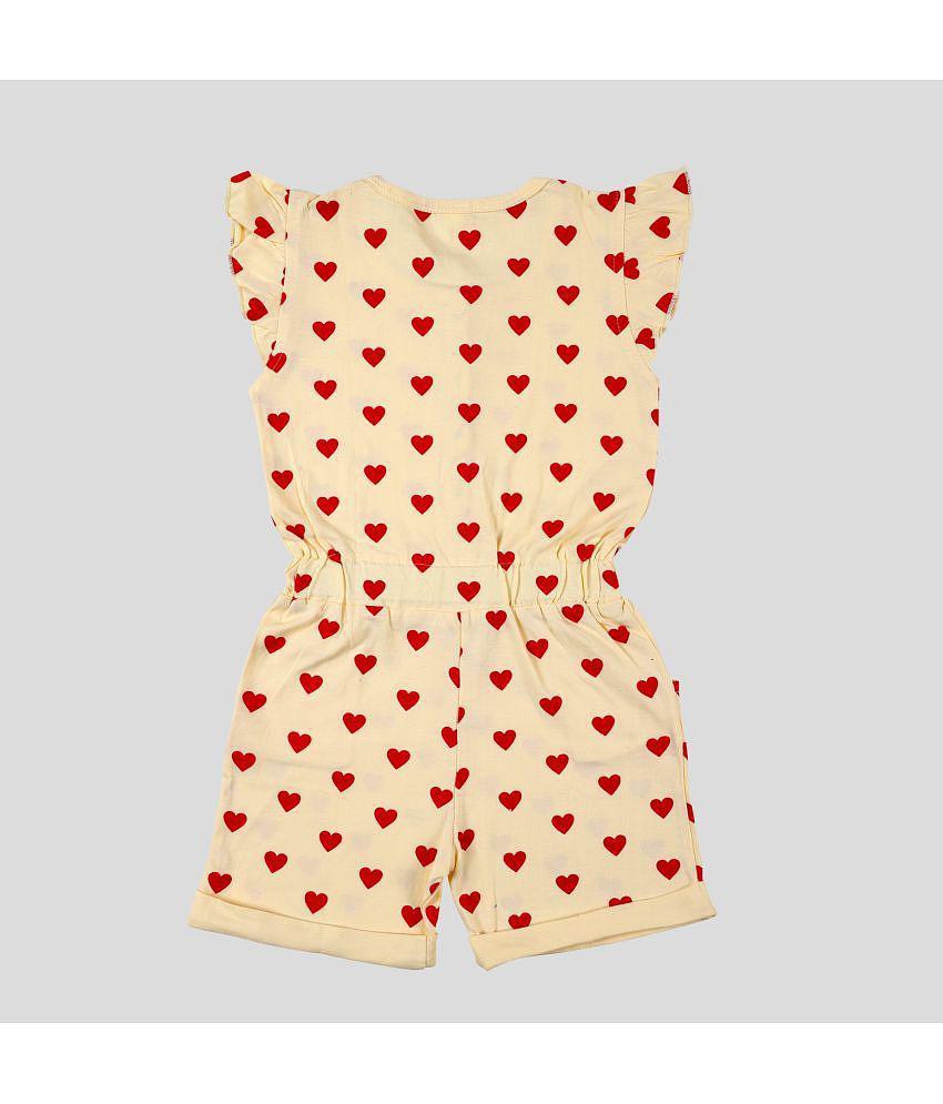 Elegant Men CATCUB - Cream Cotton Girls Jumpsuit ( Pack of 1 ) - None 2025 at ShopCircuit | ONDC