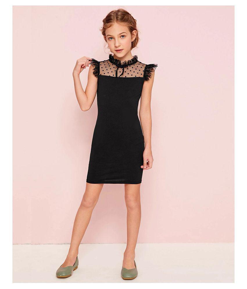 New Men Addyvero - Black Cotton Blend Girls Bodycon Dress ( Pack of 1 ) - None 2025 at ShopCircu