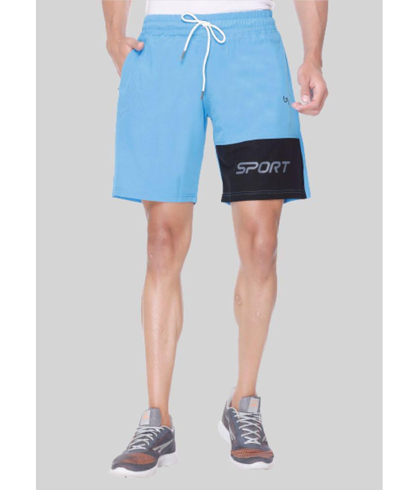 LEEBONEE - Light Blue Polyester Men's Shorts ( Pack of 1 ) - None