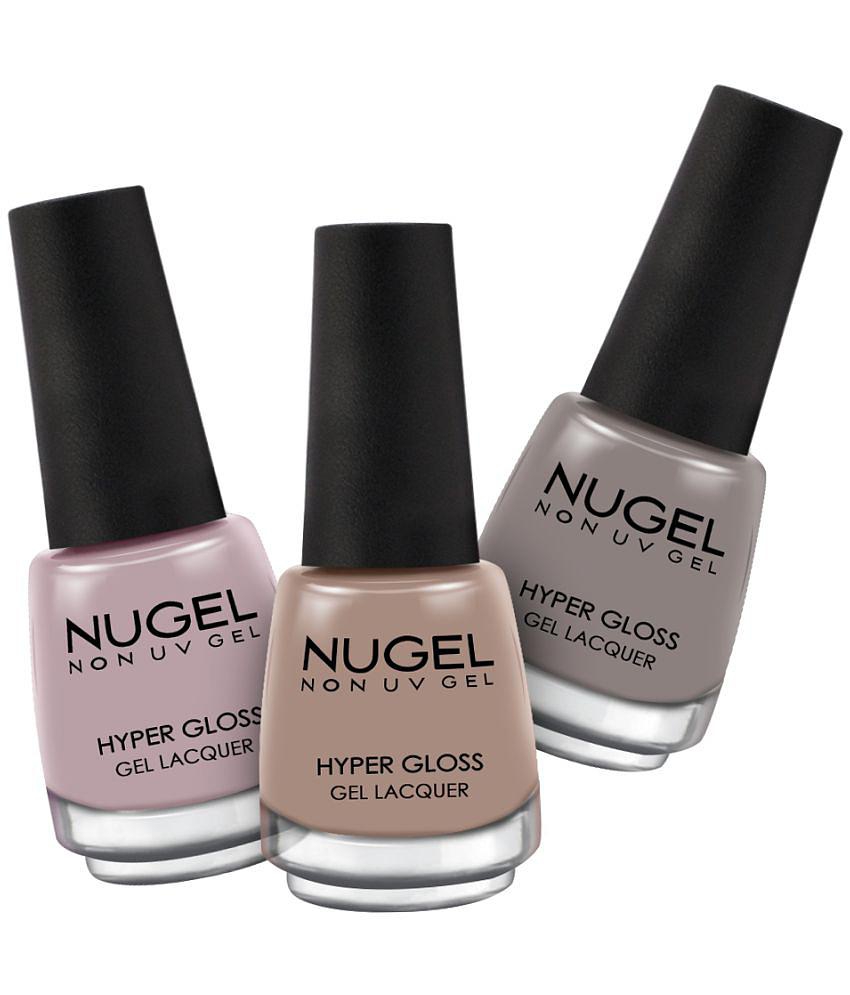 NUGEL - Nude Glossy Nail Polish ( Pack of 3 )