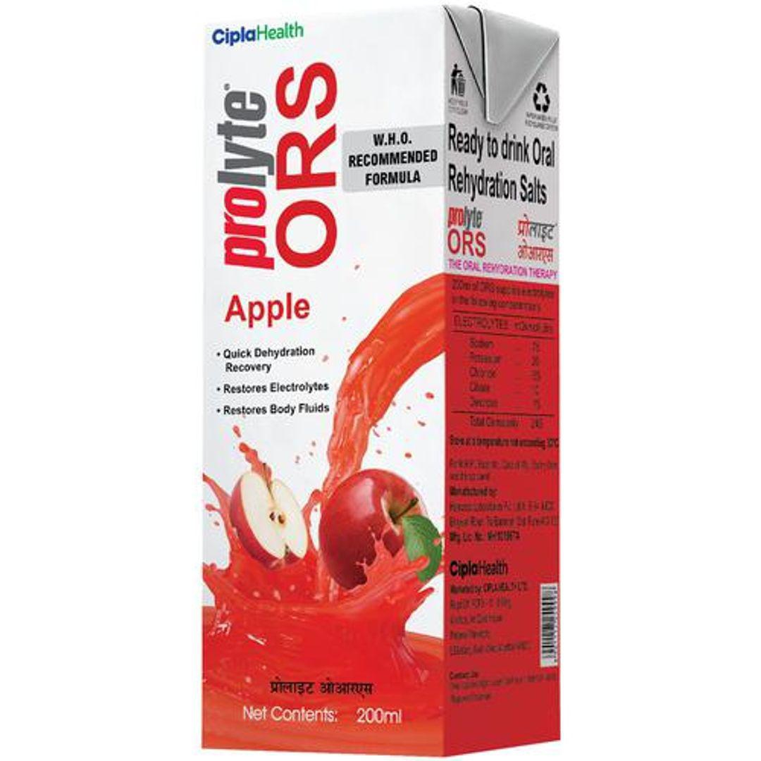 Prolyte ORS Liquid  Apple Ready To Drink Maintain Electrolyte Balance Instant Energy 200 ml Tetra Pack