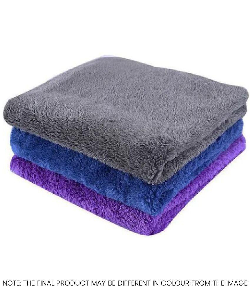 HOMETALES - Multicolor 500 GSM Microfiber Cloth For Automobile ( Pack of 3 )