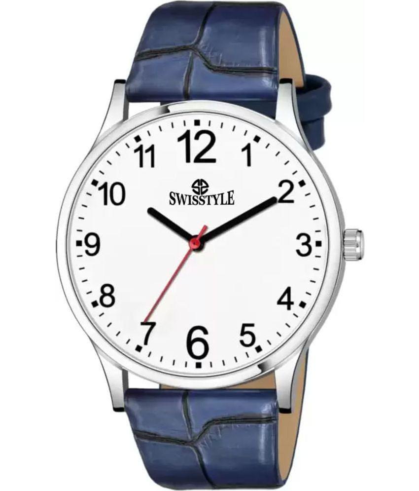 Swisstyle - Blue Leather Analog Men's Watch