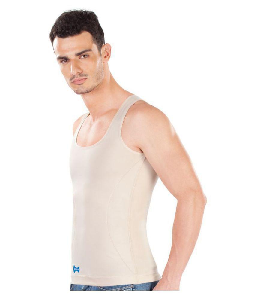 Dermawear - Beige Cotton Blend Men's Vest  ( Pack of 1 ) - M