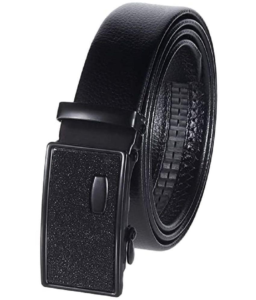 New Men Zacharias - Black Leather Men's Casual Belt ( Pack of 1 ) - None 2025 at ShopCircuit | O