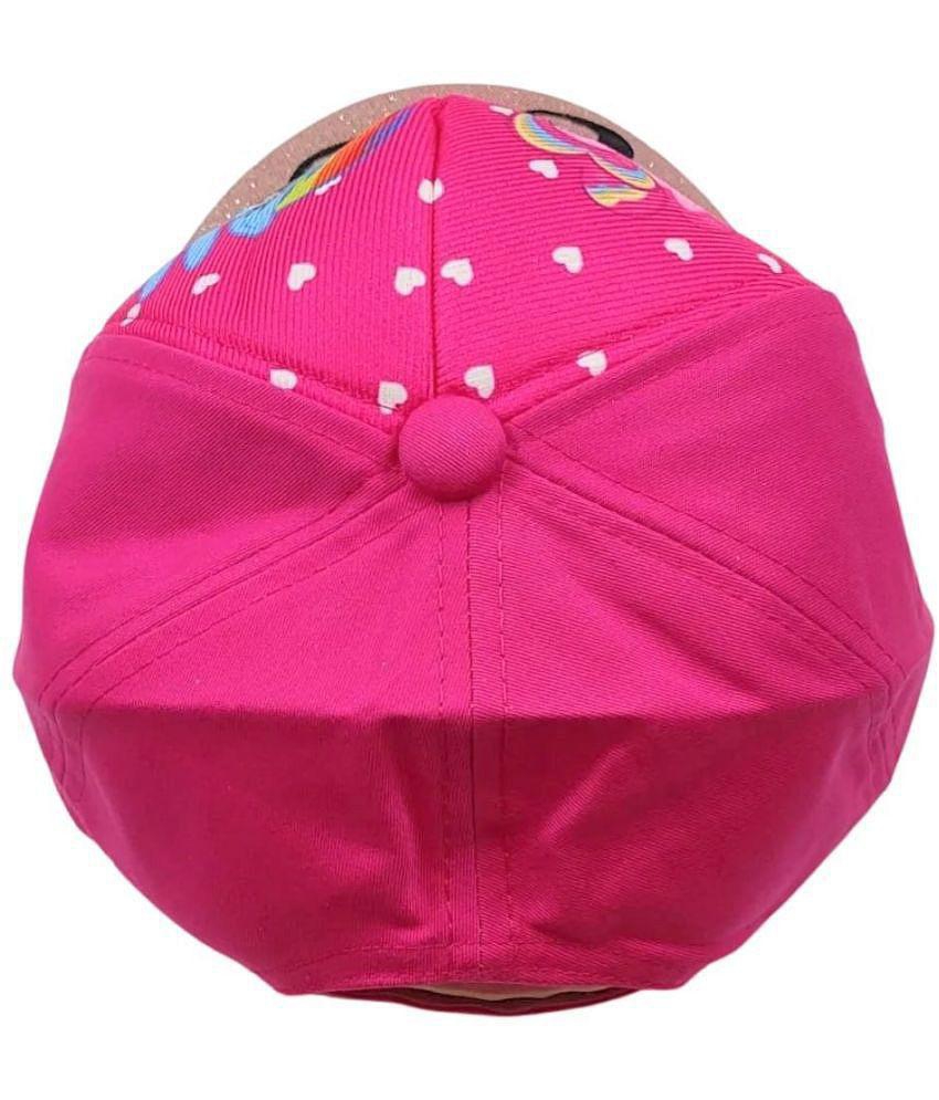 Sophisticated Men Zacharias Girl's Kids Cotton Cap kc-13-Dark-Pink (Pack of 1) (1-4 Years) - Non