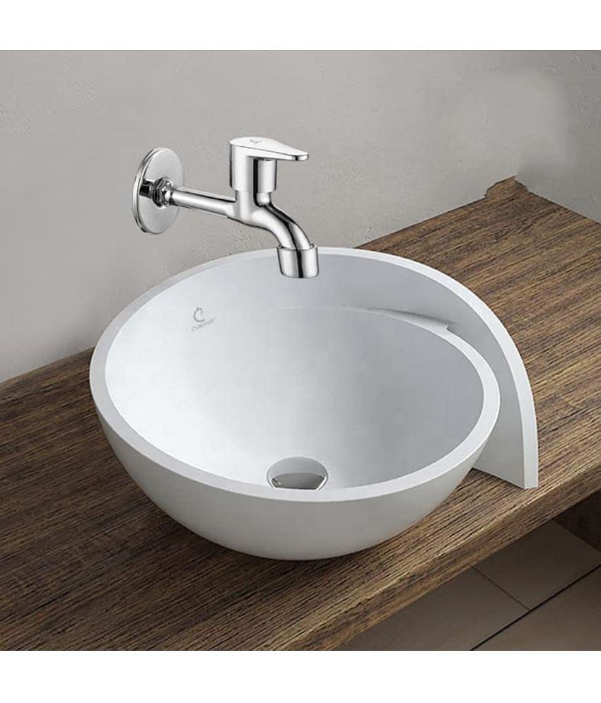 Cossimo Stainless Steel Vigo Long Body Tap Steel Bathroom Tap (Bib Cock)