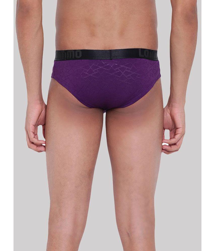 Luxurious Men La Intimo - Purple LIBR001 Polyester Mens Briefs ( Pack of 1 ) - None 2025 at Shop
