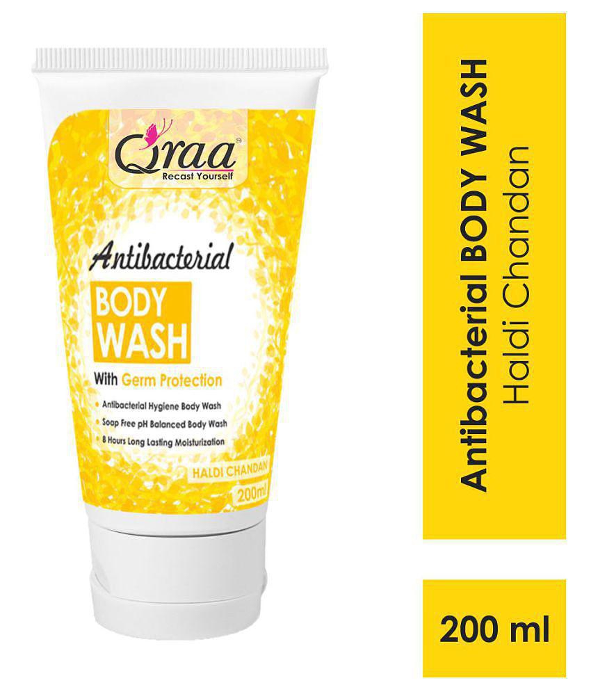 Qraa Antibacterial Body Wash With Goodness Of Haldi Chandan , Germ Protection Shower Gel 200 mL