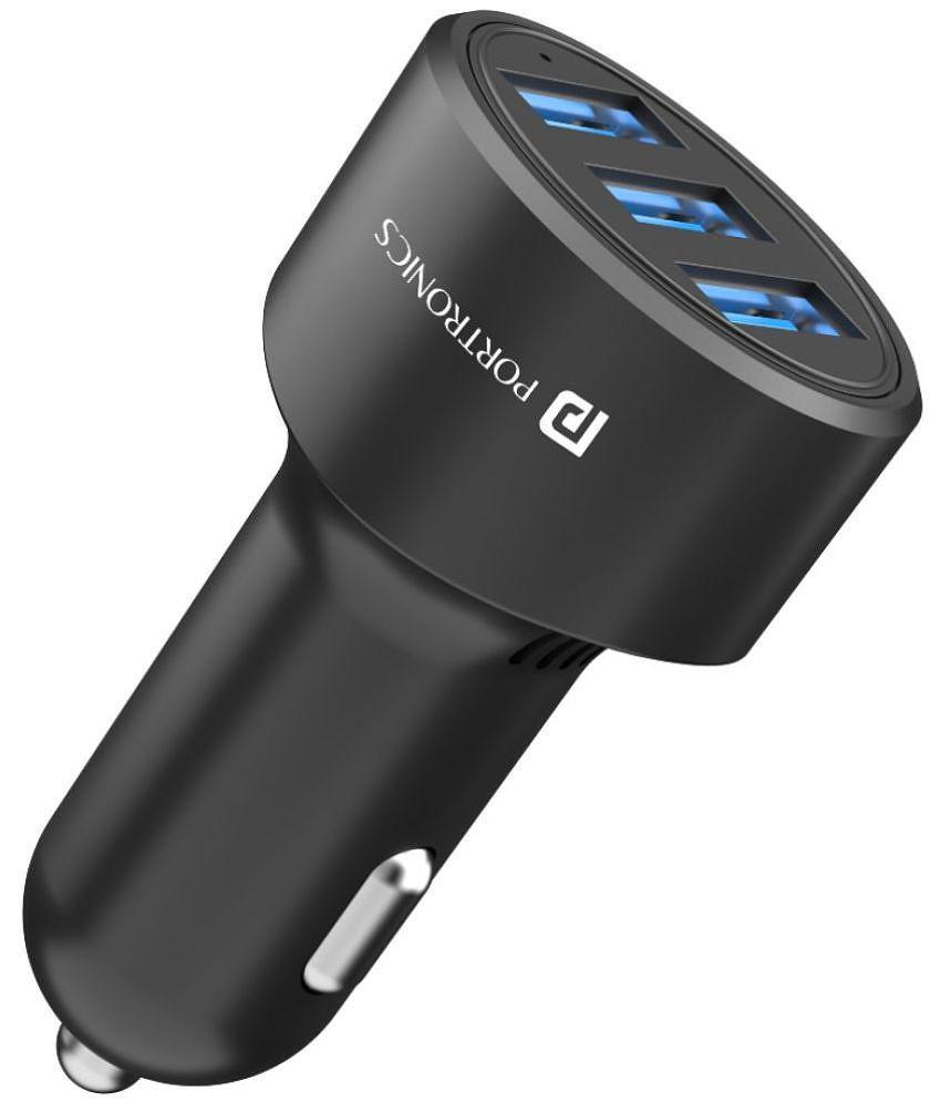 Portronics Car Mobile Charger CAR POWER 12 Black