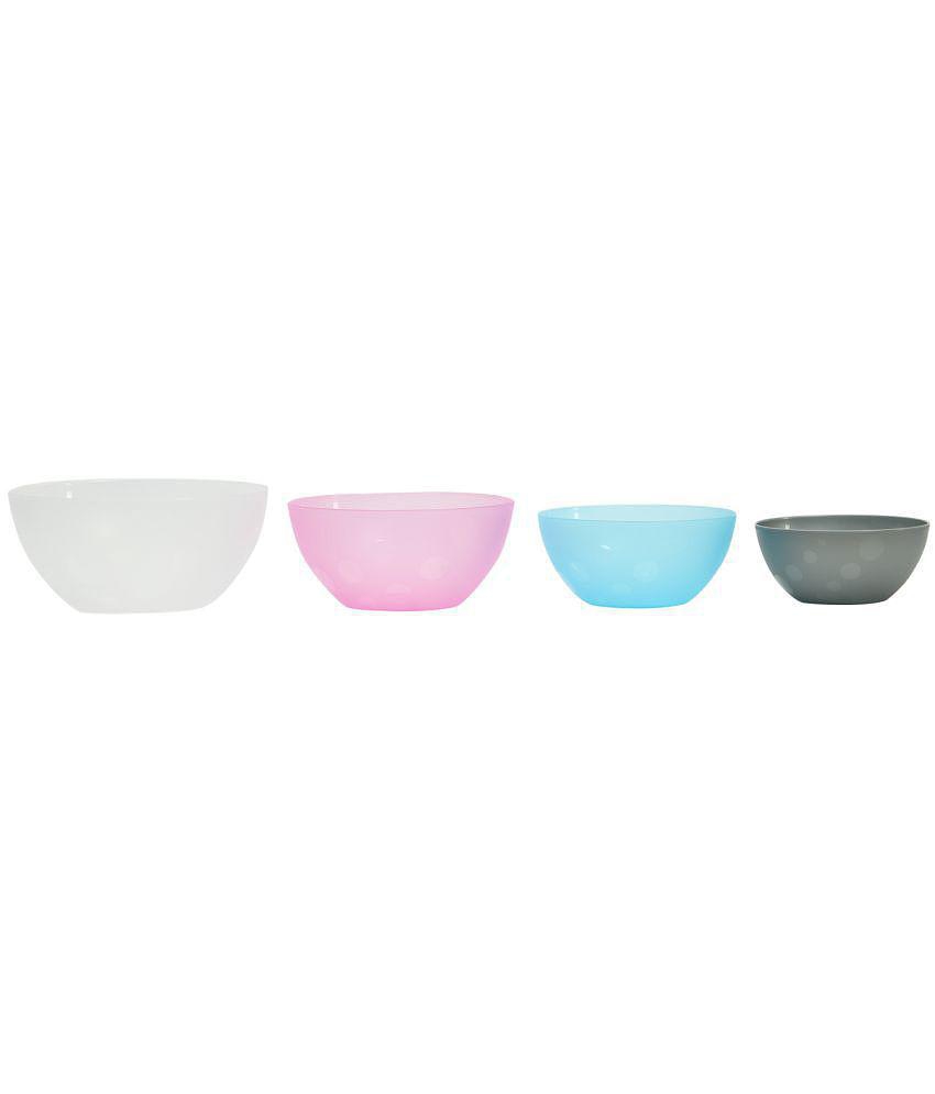 Jaypee Plus Plastic Mixing Bowl 4 Pc - Multicolor