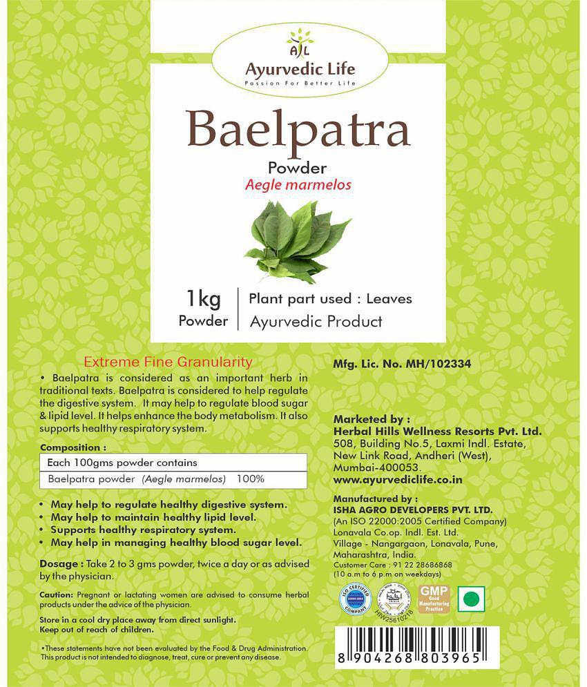 Ayurvedic Life Baelpatra Powder 1 kg Pack Of 1