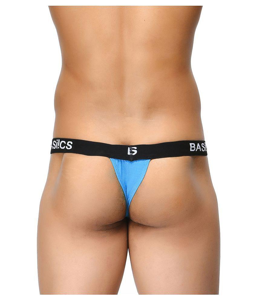 Sophisticated Men BASIICS By La Intimo - Multicolor Cotton Blend Mens Thongs ( Pack of 3 ) - L 2