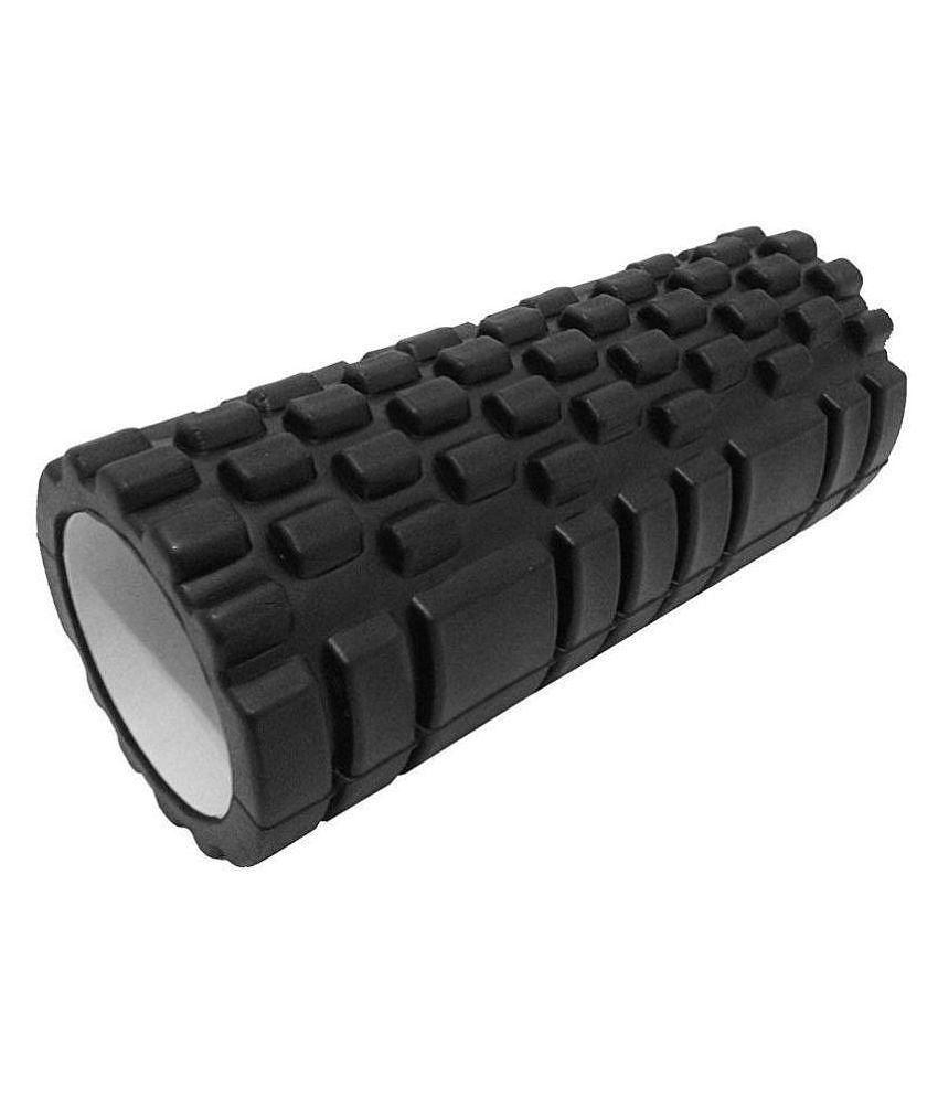 Yoga Foam Roller - Exercise and Massage Your Body, Now Comes with New Acupressure Technique-Black - M