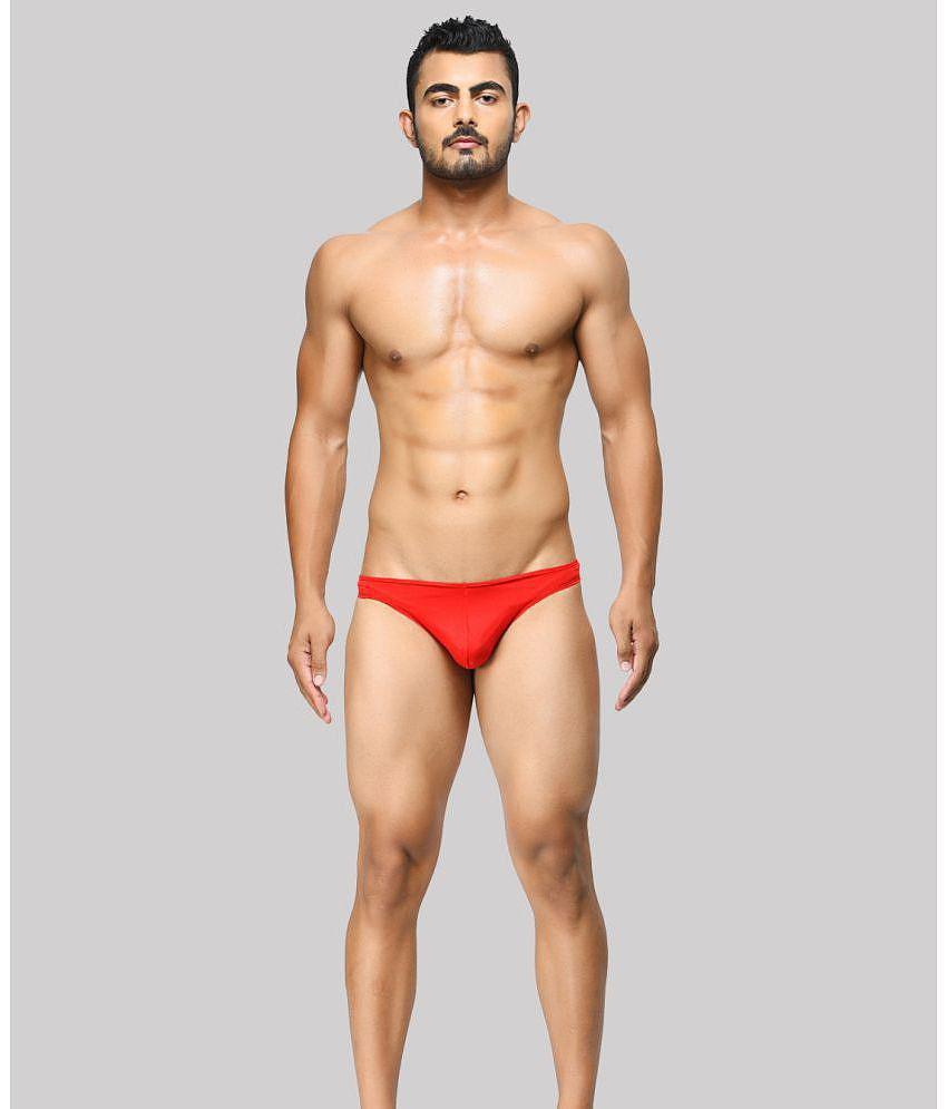 Luxurious Men BASIICS By La Intimo - Red BCSSS01 Polyester Mens Briefs ( Pack of 1 ) - None 2025