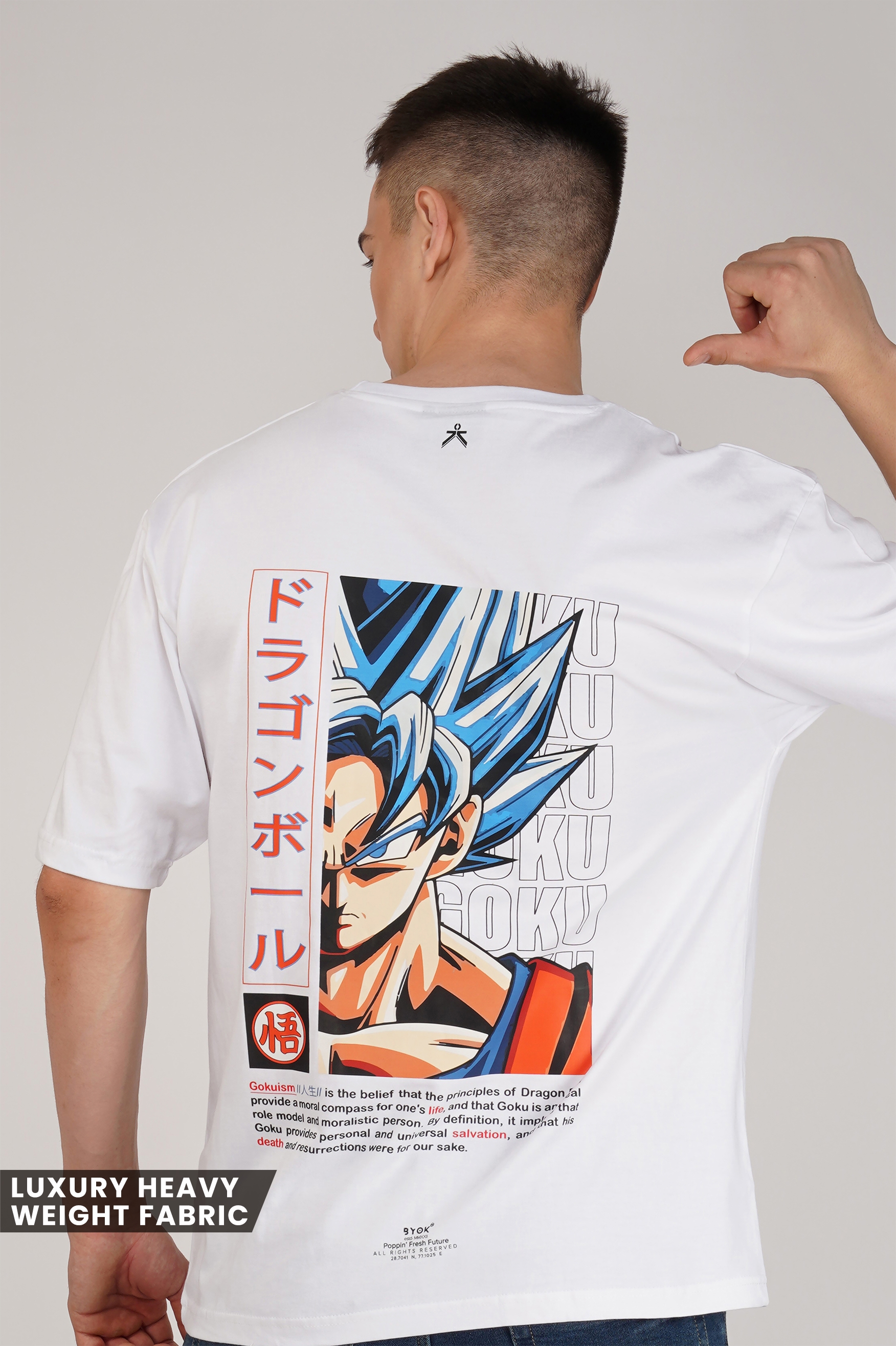 GOKU IVORY OVERSIZED T-SHIRT-L