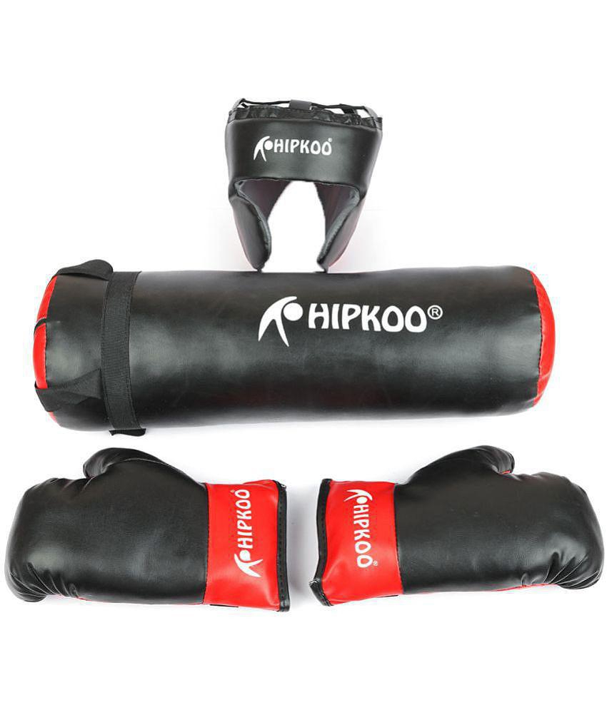 Hipkoo Sports Kids Champ Junior Boxing Set | 1 Punching Bag, 1 Head Guard, 2 Boxing Gloves | Boxing Training Punching Bag & Gloves for Boys & Girls | For 3 to 10 Years Kids (1 Pair)