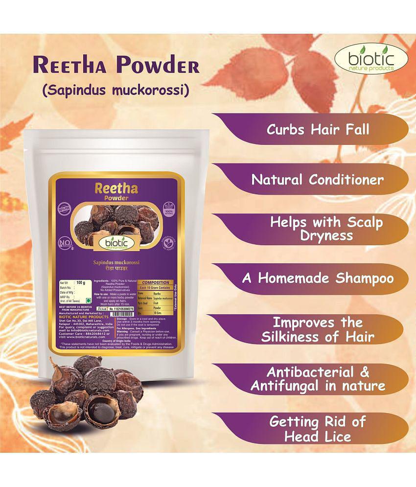 Biotic Shikakai, Amla, Reetha,  Bhring raj, Hibiscus Powder (100 gms Each) 500 gm