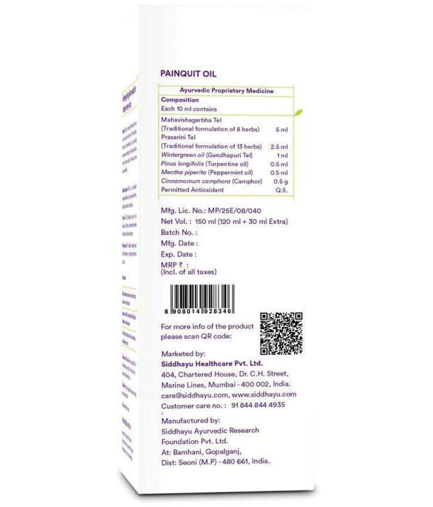 SIDDHAYU Painquit Oil 150 ml Pack Of 1