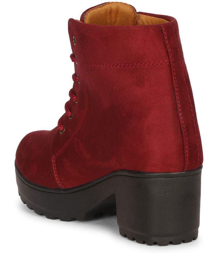 Ishransh - Red Women's Ankle Length Boots - None