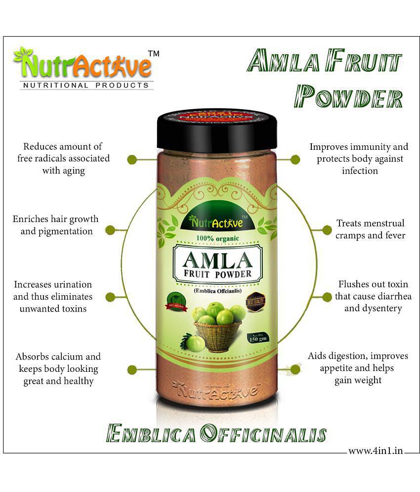 NutrActive 100%Pure Amla Fruit ( Indian Gooseberry) Powder 300 gm Pack Of 2