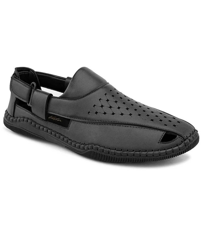 Latest Men Fashion Victim - Black Mens Sandals - None 2025 at ShopCircuit | ONDC