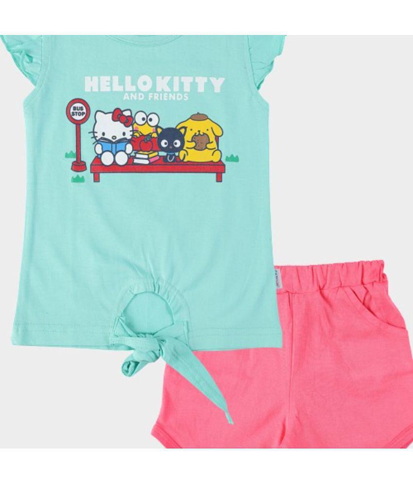 Luxurious Men CATCUB - Green Cotton Baby Girl Top & Shorts ( Pack of 1 ) - None 2025 at ShopCirc