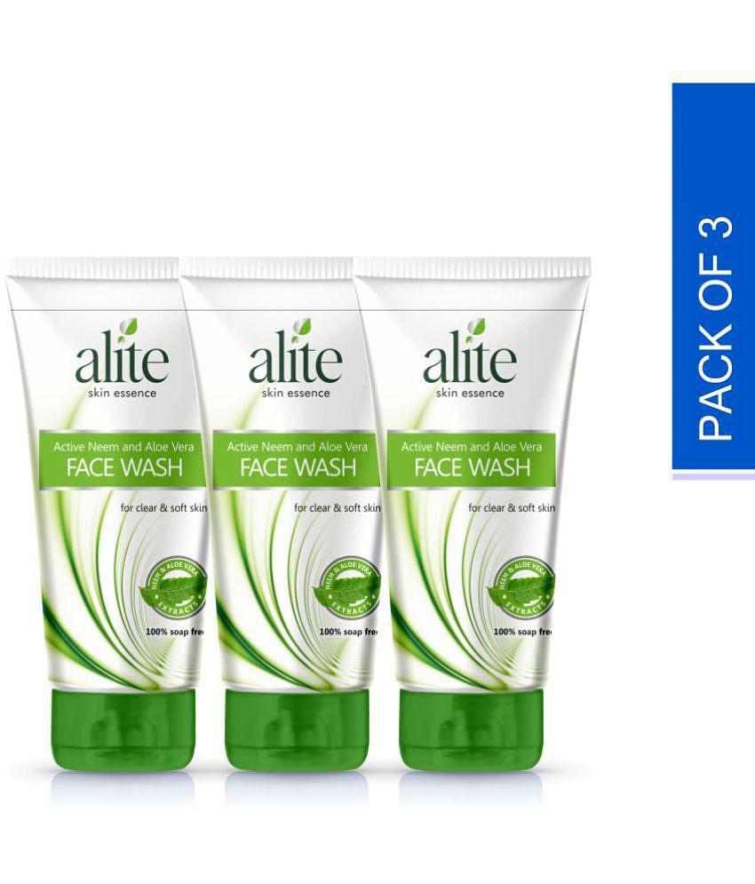 alite Active Neem and Aloe Vera for Clean & Soft Skin 70g Pack of 3 Face Wash (210g)