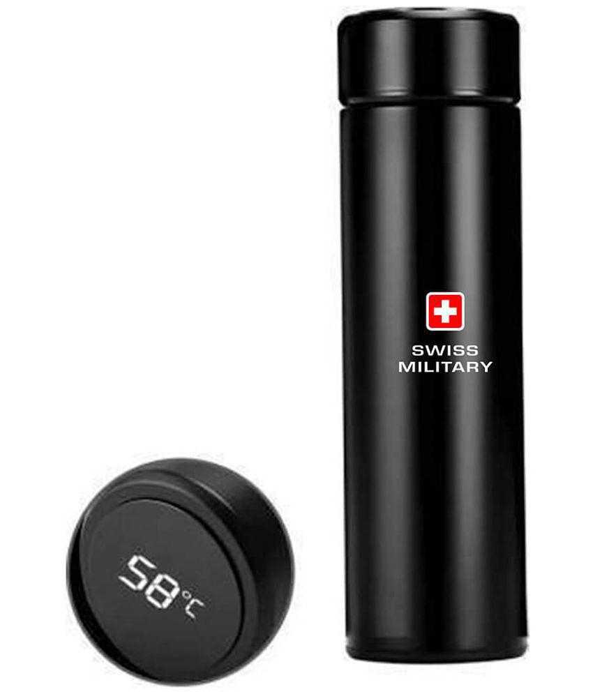 Swiss Military SMF5 Steel Flask - 475 ml - Black