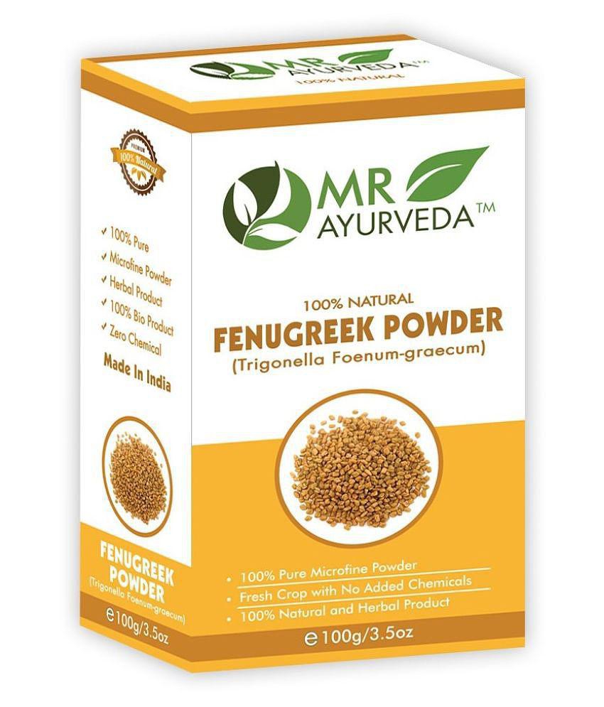 MR Ayurveda Fenugreek Powder for Shiny, Soft and Beautiful Hair Scalp Treatment 400 g Pack of 4