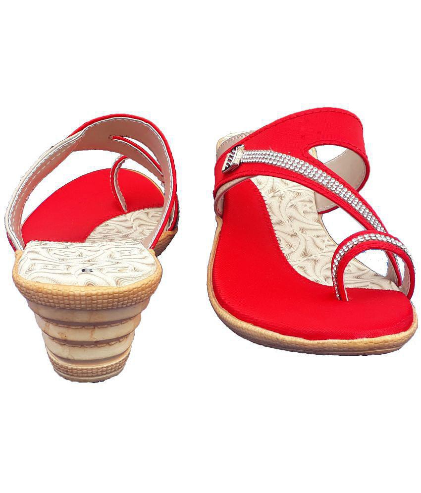 Dream Makers - Red Women''s Slip On Heels - None