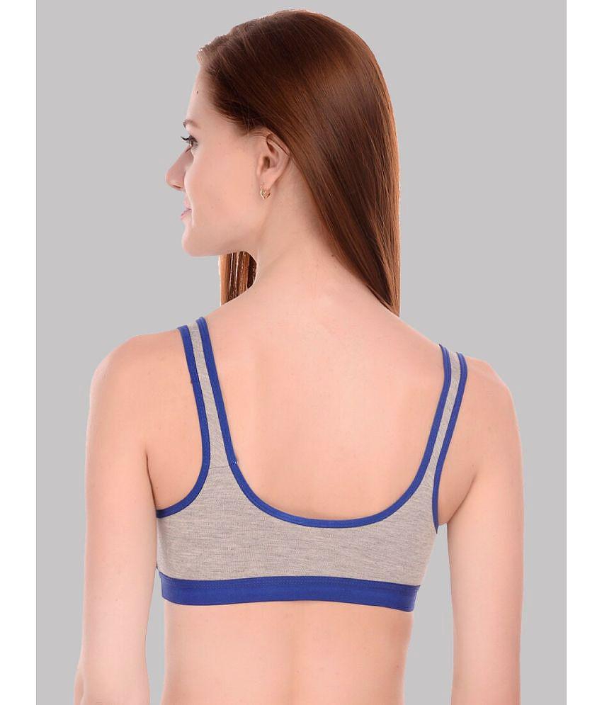 Chic Men Kiran Enterprises Multicolor Cotton Non Padded Womens Sports Bra ( Pack of 3 ) - None 2