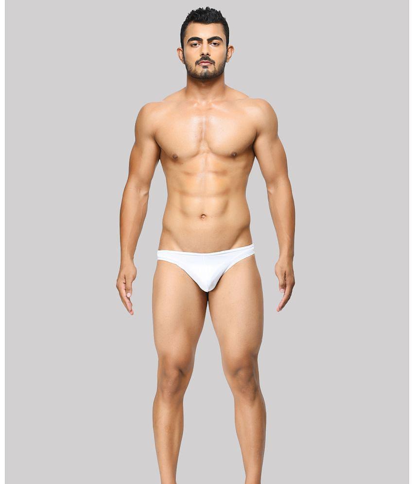 Luxurious Men BASIICS By La Intimo - White BCSSS01 Polyester Mens Bikini ( Pack of 1 ) - None 20