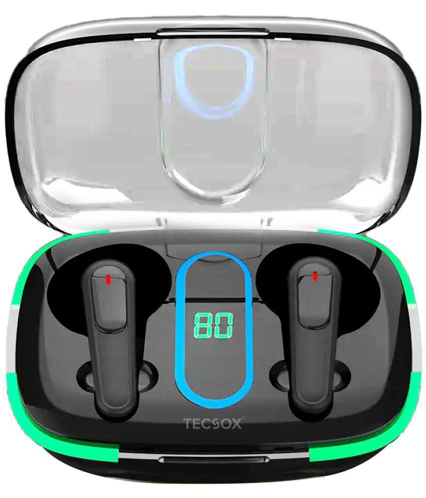 Tecsox Probuds Series A In Ear Bluetooth Earphone 5 Hours Playback Bluetooth IPX4(Splash Proof) Powerfull Bass -Bluetooth V 5.3 Black