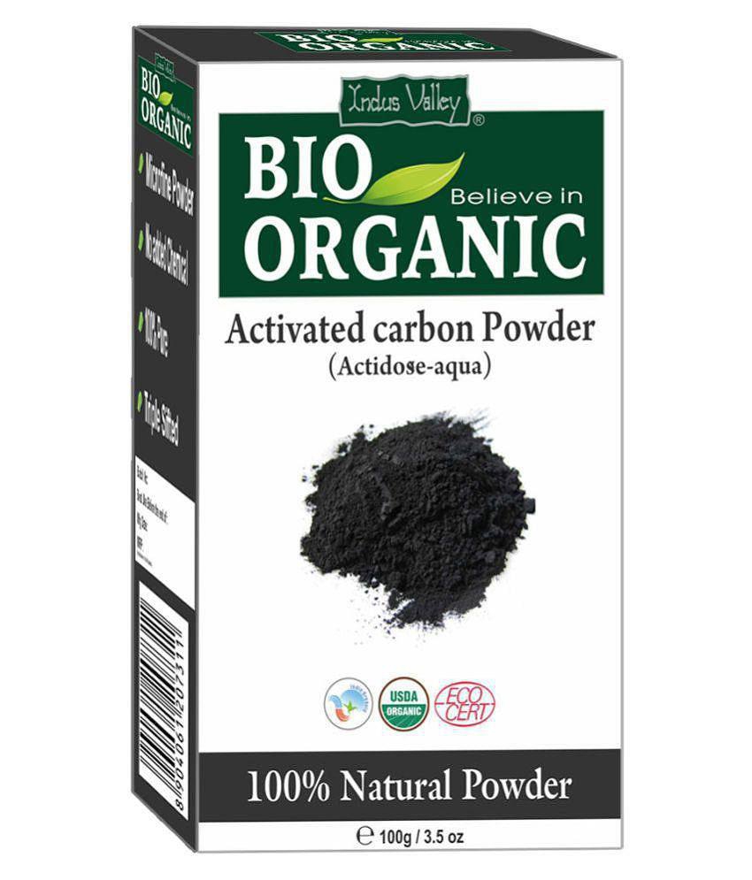 Indus Valley Bio Organic Sandalwood Face Pack Powder And Activated Charcoal Powder Combo Set (200 g)