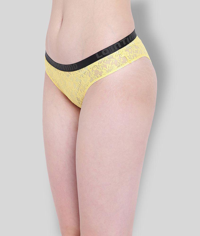 Modern Men La Intimo - Yellow Nylon Printed Womens Briefs ( Pack of 1 ) - M 2025 at ShopCircuit 