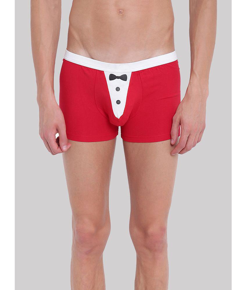 Chic Men La Intimo - Red LITR005 Cotton Blend Men's Trunks ( Pack of 1 ) - None 2025 at ShopCirc