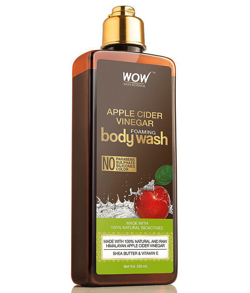 WOW Skin Science Apple Cider Vinegar Foaming Body Wash - No Parabens, Sulphate, Silicones & Color - 250mL