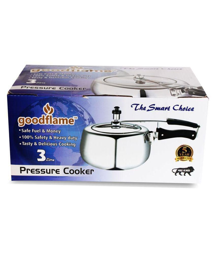 Goodflame Hard Anodized 3 Ltr. Pressure Cooker(Induction Base,Black)