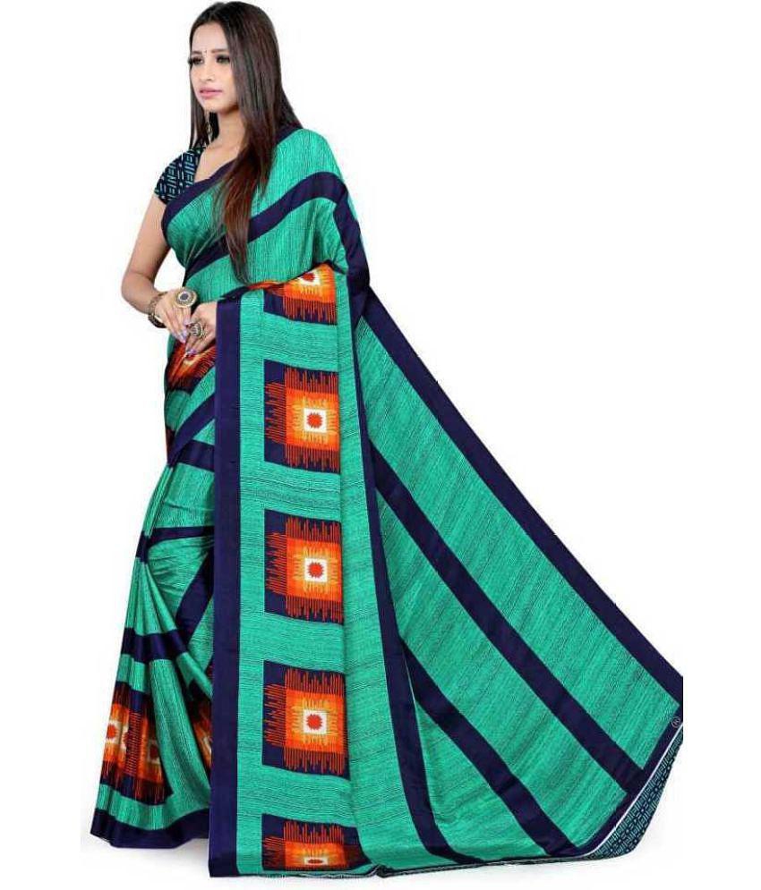 LEELAVATI - Multicolor Crepe Saree With Blouse Piece ( Pack of 2 ) - Multicolor