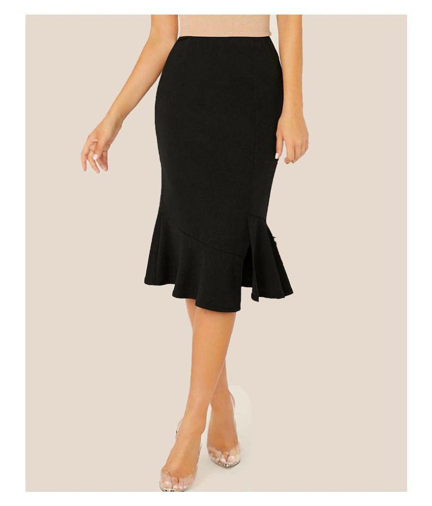 Sophisticated Men Addyvero Cotton Lycra Ruffled skirt - Black Single - 36 2025 at ShopCircuit | 