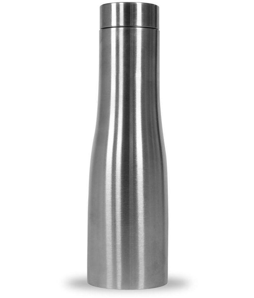 PearlPet Silver Water Bottle 1000ml mL ( Set of 1 ) - Silver