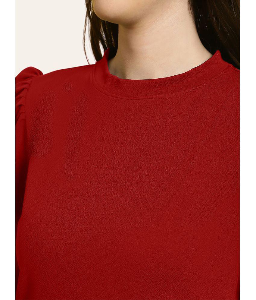 Trendy Women Fabflee - Red Polyester Women''s Regular Top ( Pack of 1 ) - None 2025 at ShopCircu