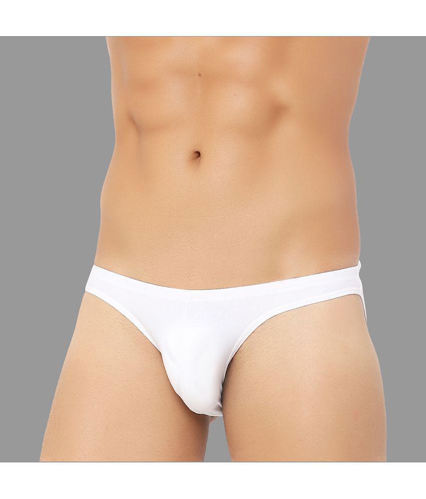 Bruchi Club - White Modal Men's Bikini ( Pack of 1 ) - None