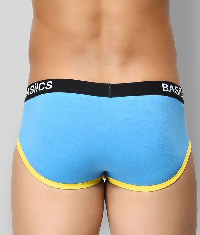 Elegant Men BASIICS By La Intimo - Multicolor Cotton Blend Mens Briefs ( Pack of 2 ) - M 2025 at