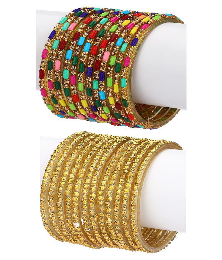 Luxurious Men Somil Designer Wedding Fancy Glass Bangle Set For Party, Marriage, Function And Da