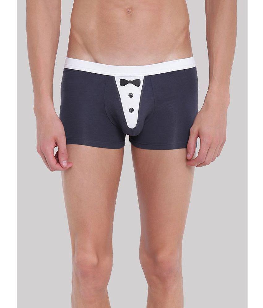Affordable Men La Intimo - Light Grey LITR005 Cotton Blend Mens Trunks ( Pack of 1 ) - None 2025