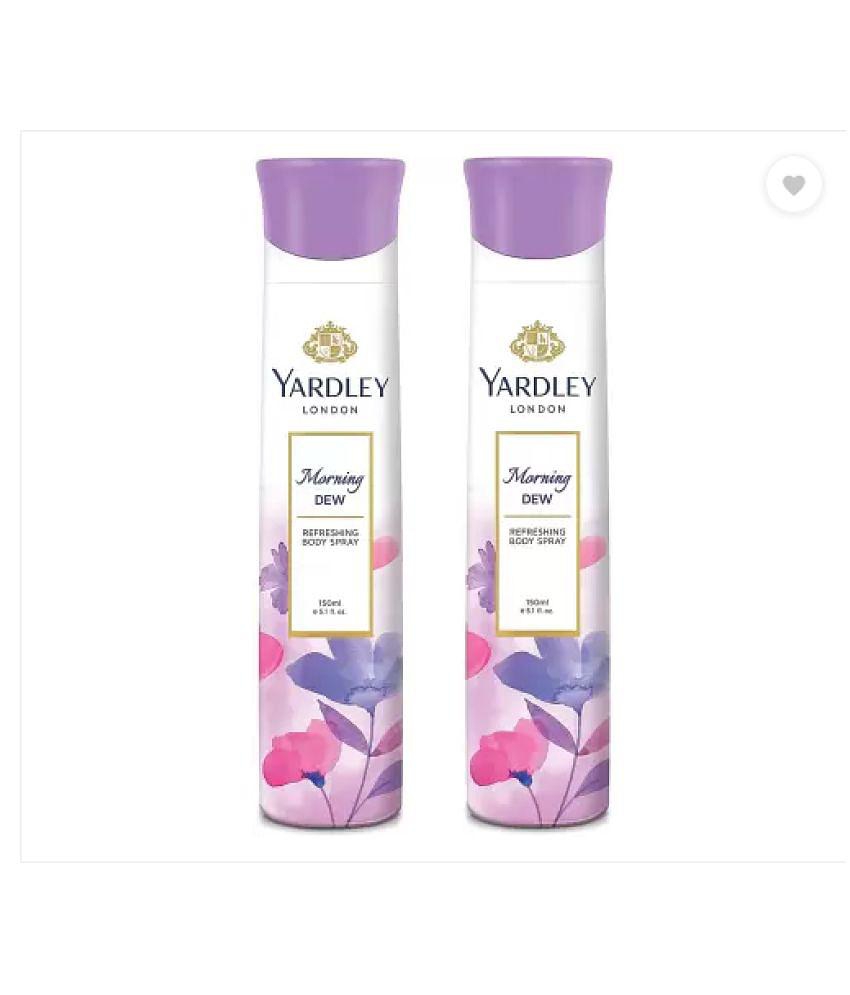 Yardley London Women Morning Dew Deodorant Spray - For Women , 150ML Each (Pack of 2)