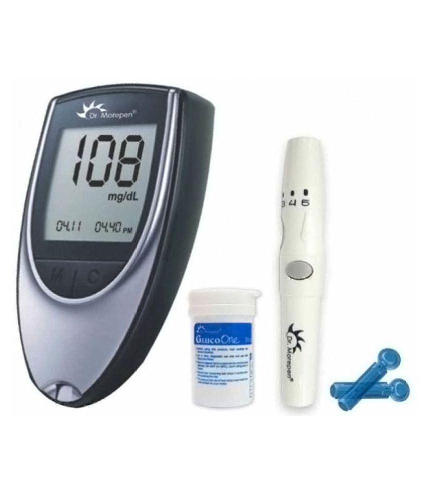 Dr Morepen Glucose Monitor BG-03 with Free 25 Sugar Test Strips with 10 Lancets: Expiry: April 2024