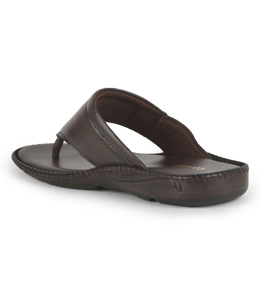 Trendy Men Liberty - Brown Men''s Leather Slipper - None 2025 at ShopCircuit | ONDC
